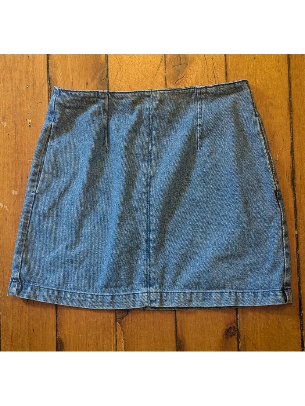 TOPSHOP MOTO DENIM MINI SKIRT LIGHT WASH BLUE A-LINE | SIZE 8
